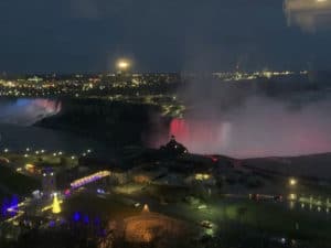 The view from the Marriott Hotel at Niagara Falls, Canada